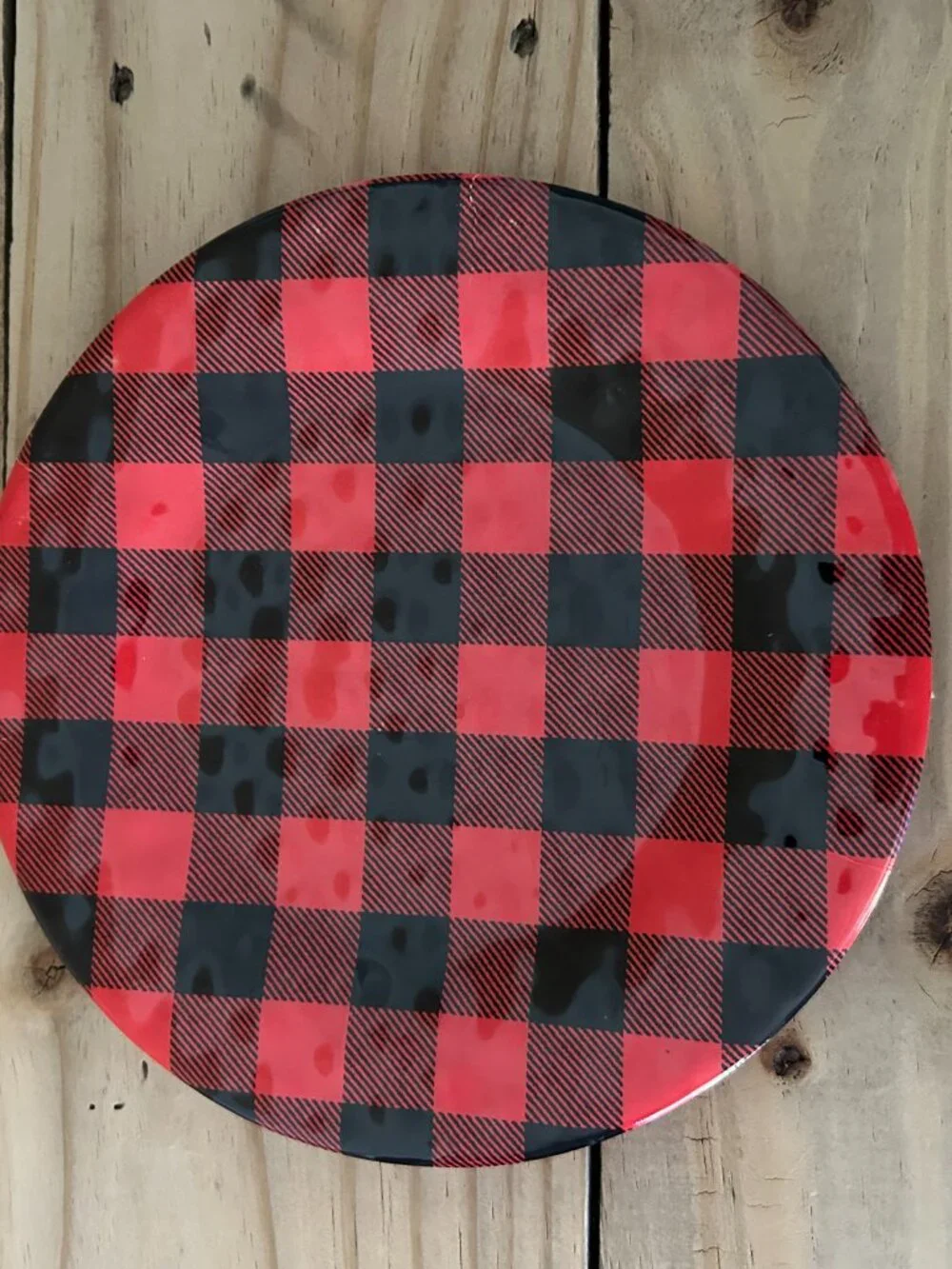 Set of 6 Robert Stanley Black & Red Buffalo Check 8